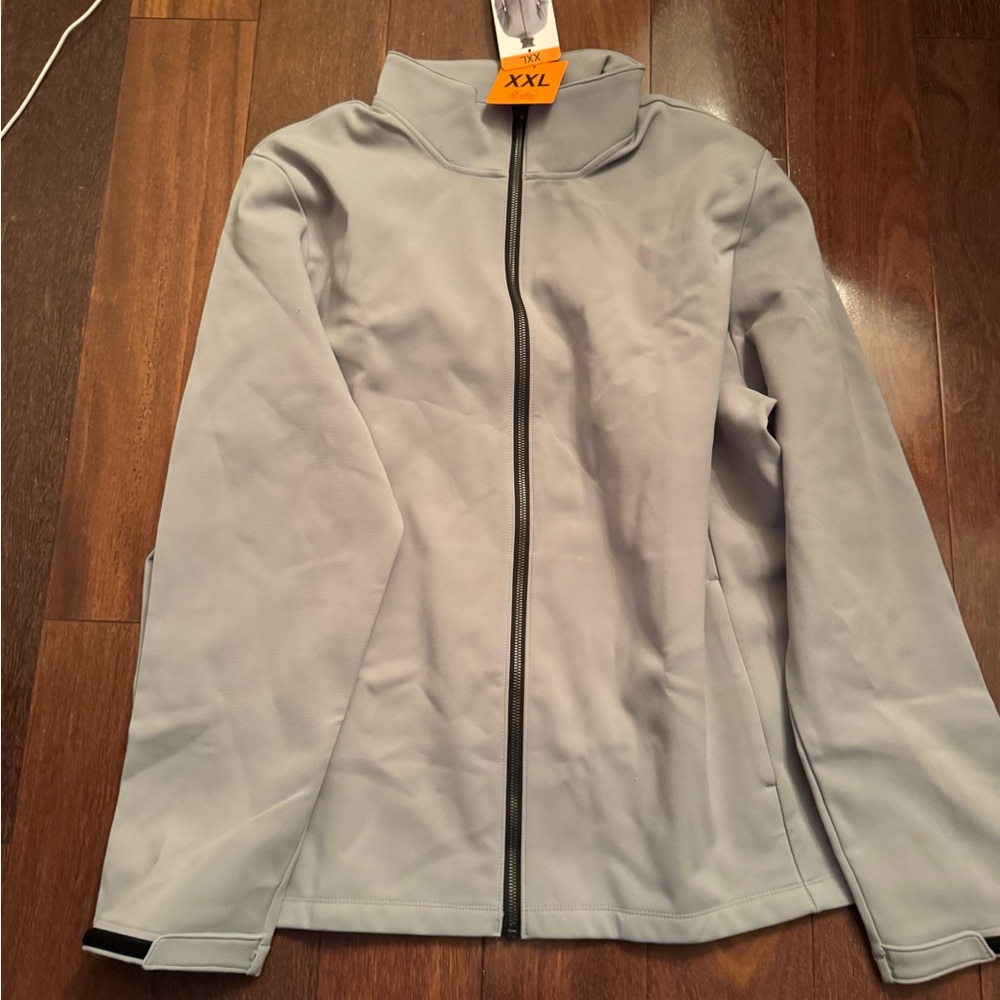 32 Degrees Light Gray Full-Zip Utility Jacket